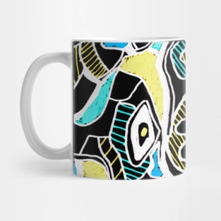 DUBUFFETESQUE - Illustration in the style of Dubuffet Mug